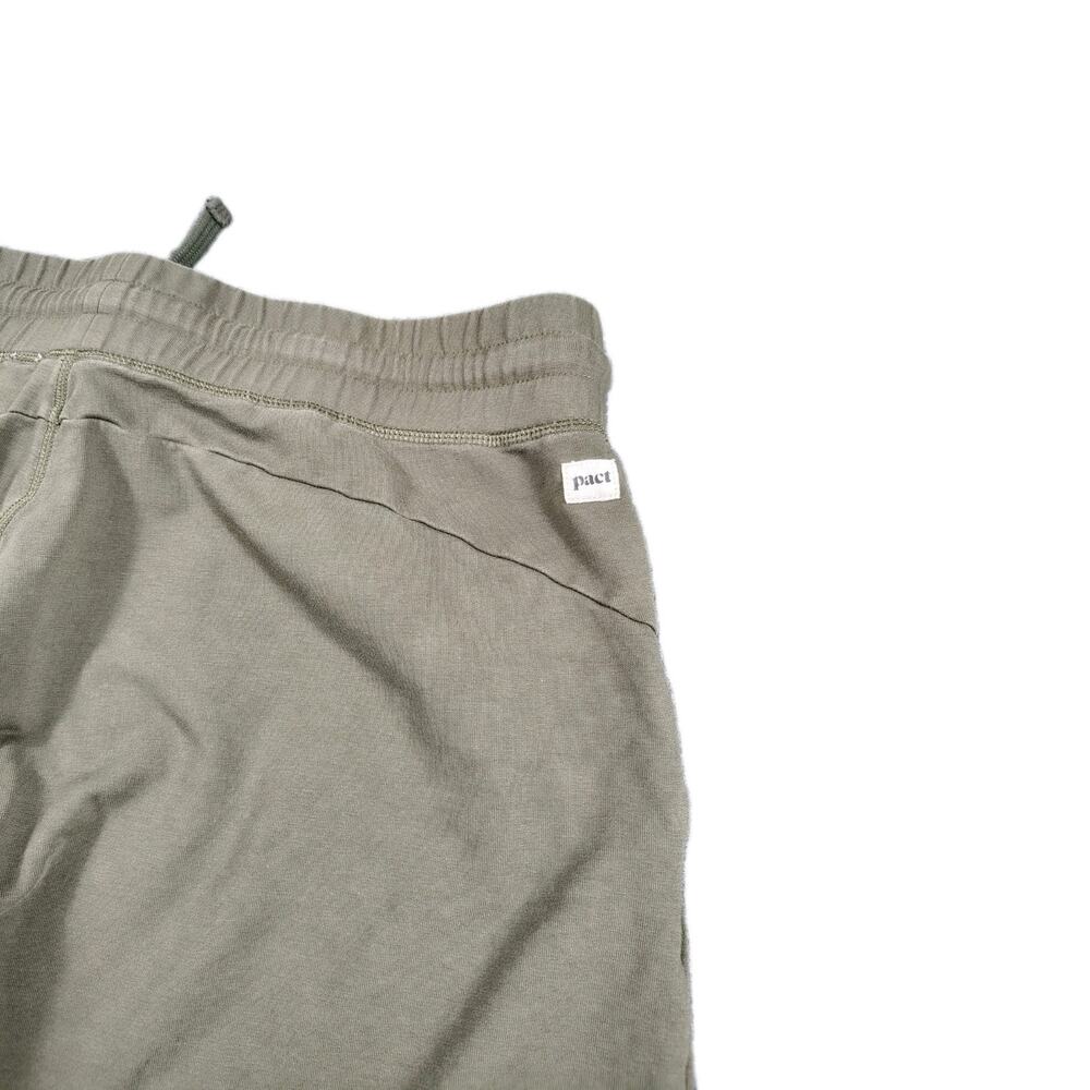Pact Organic Cotton Jogger Pants Womens XL Olive Green Scrunch Ankle Ethical EUC - Picture 6 of 8